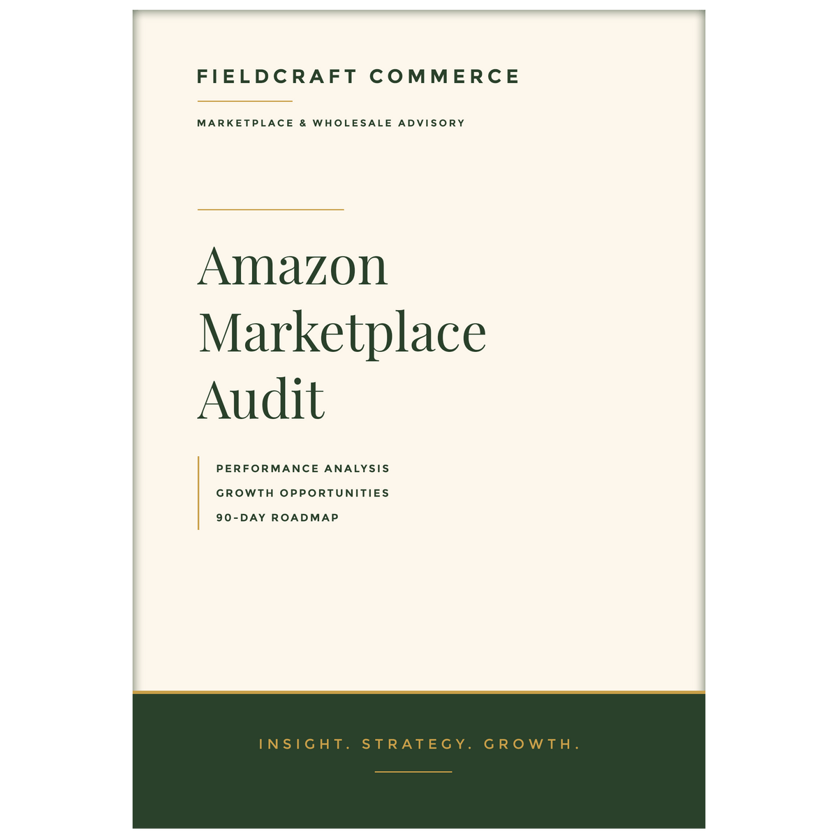 Amazon Marketplace Audit report cover by Fieldcraft Commerce