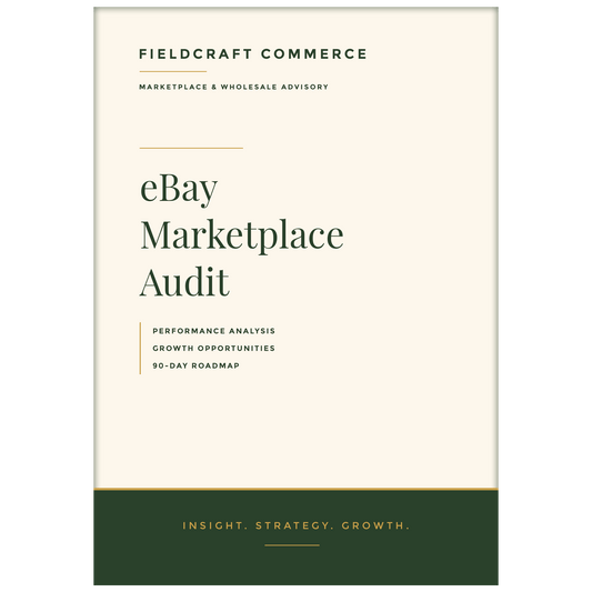eBay Marketplace Audit report cover by Fieldcraft Commerce