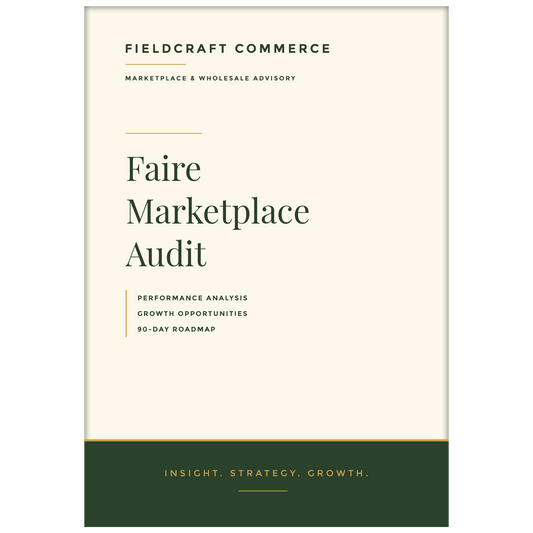 Faire Wholesale Audit report cover by Fieldcraft Commerce