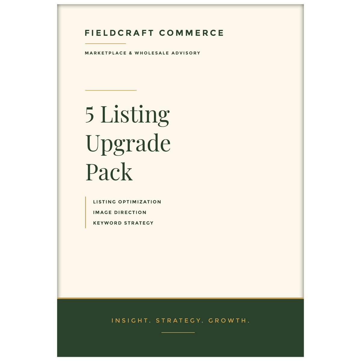 Listing Upgrade Pack (5 listings) cover by Fieldcraft Commerce