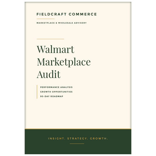 Walmart Marketplace Audit report cover by Fieldcraft Commerce